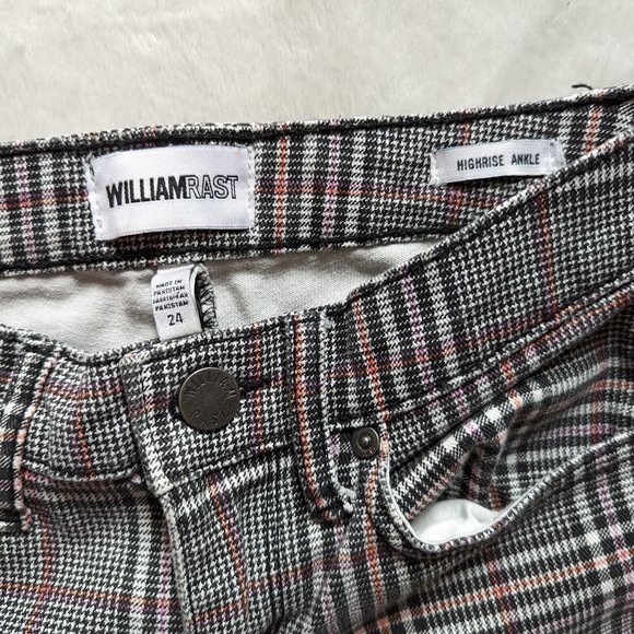 WILLIAM RAST HIGH RISE SKINNY ANKLE PLAID WOMEN'S - Picture 7 of 9